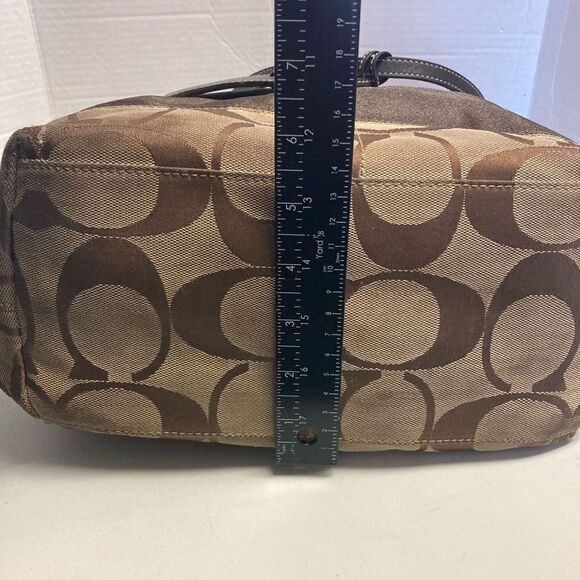 COACH Canvas Signature Logo Bag Brown With Dust Bag 10125‎ - Picture 9 of 14